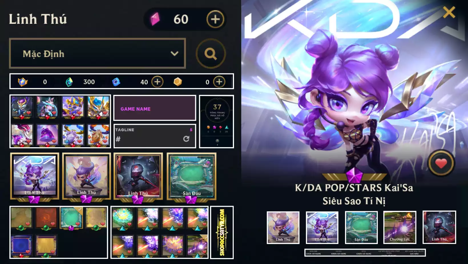 KAISA KDA YASUO LONG KIẾM ZED SIÊU PHẨM SÂN THÁNH ĐỊA THẦN LONG VÀ NHIỀU PET 3 SAO SÂN CHƯỞNG ĐẦY ĐỦ